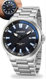 Relógio Orient Masculino Analógico Quartz De Pulso Esportivo Casual Prateado Em Aço Inoxidável A Prova Dágua Em 50 Metros Original