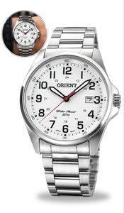 Relogio Orient Masculino De Pulso Analogico Quartz Prata Esportivo Casual A Prova Dágua Em 50 Metros Em Aço Inoxidável Original