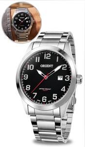 Relógio Orient Masculino Original Analógico Aço Inox Prata À Prova DÁgua 100 Metros Calendário Brilha no Escuro