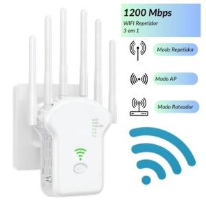 Roteador Wi-Fi 1200 Mbps com 5G Qualidade Máxima de Sinal