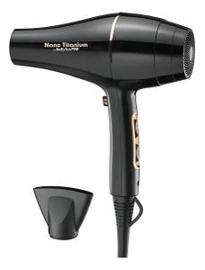 Secador de cabelo babylisspro nano titanium 2000w preto/rosê gold - 220v