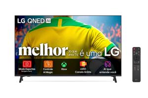 Smart TV 4K 55" LG QNED73 Portal de Games Processador AI α7 Ger8 4K Super Upscaling