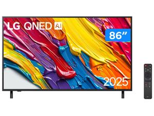 Smart TV 86" LG 4K Ultra HD QNED 86QNED82ASG webOS 25 α7 AI Processor 4K Gen8 Alexa 3 HDM