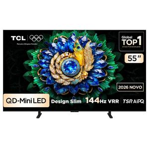 Smart TV TCL 55 Polegadas QDMini LED 4K A400M WiFi Bluetooth Google TV HDR10+ 144 Hz VRR 55A400M