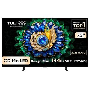 Smart TV TCL 75 Polegadas QLED Mini LED 4K A400M WiFi Bluetooth Google TV HDR10+ 144 Hz VRR 75A400M