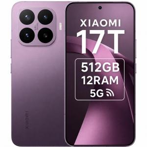 Smartphone Celular Xiaomi 17T 5G 512GB, 12GB RAM, Câmera 50 MP, NFC, Tela AMOLED 144 Hz, Android, Bateria de 6500mAh , Dual SIM, Roxo