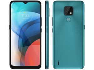 Smartphone Motorola Moto E7 32GB Aquamarine - 4G Octa-Core 2GB RAM 6,5” Câm. Dupla + Selfie 5M