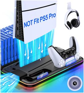 Suporte e Estação de Resfriamento com Carregador para Controle PS5