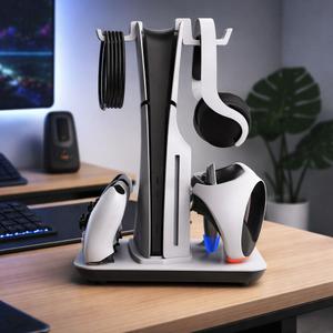 Suporte Vertical PS5 com Refrigeração Cooler e Base Carregadora Controle VR PT5-3550