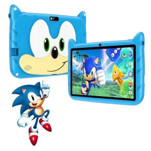 Tablet Infantil Para Menino Sonic Azul WiFi 64GB Tela Grande HD Android Kids