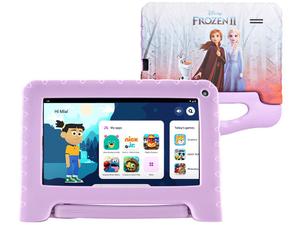 Tablet Multi Frozen II com Controle Parental 7 pol 4GB RAM 64GB Android 13 Quad Core + Case + Wi-fi - NB416