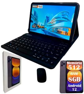 Tablet PC Tela 10.1 A-Tab8 8GB RAM 512GB Armazenamento 5G Aceita Chip COR:CINZA