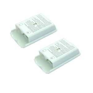 Tampa de Bateria XINKEEN para Controle Sem Fio Xbox 360 Branca 2x