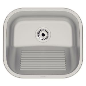 Tanque de Encaixe Tramontina Hera Compact 19 em Aço Inox Escovado 40x35 cm