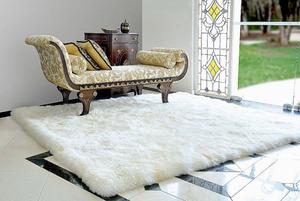 Tapete De Lã De Ovelha Premium 1,50m X 2,00m Off White