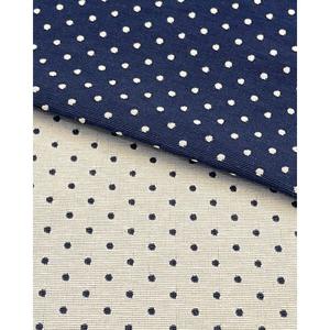 Tecido Jacquard Fio Tinto Poá Azul Marinho - 2,80m de Largura