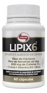 Thermogenico Lipix6 60 Caps Vitafor 200mg De Cafeina