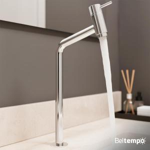 Torneira Banheiro Lavabo Bica Alta Bancada Inox Link 45 Beltempo