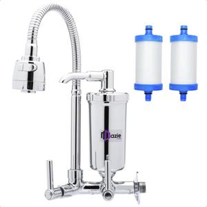 Torneira Com Filtro Cozinha Parede Bica Móvel Flexível Gourmet + 1 Refil Extra