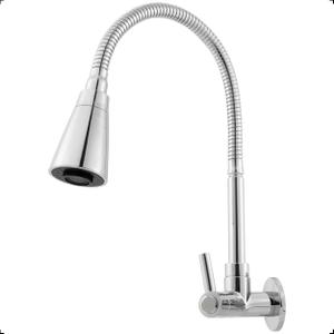 Torneira Gourmet de Parede para Cozinha com Bica Flexível e 2 Jatos em ABS