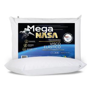 Travesseiro Nasa ALTO Original 14 Cm Altura 70x60 Viscoelástico (Capa Algodão) Anatômico Ortopédico Antialérgico