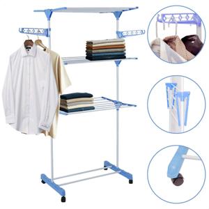Varal De Chão Vertical Para Roupas 3 Andares Dobrável Portátil Grande