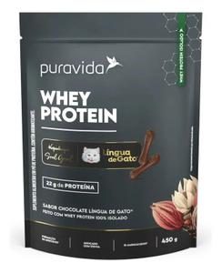 Whey Protein Isolado Chocolate Língua de Gato 450G PURAVIDA