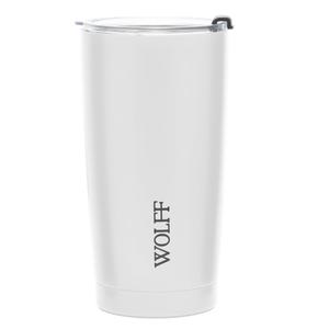 WOLFF Copo Térmico de Aço Inox Parede Dupla com Tampa 600ml Prata  Perfeito para Viagens  Mantém a Bebida na Temperatu