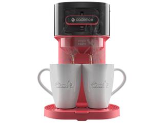 Cafeteira Cadence Single Up 2 Cafés Preta e Vermelha CAF230