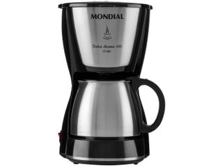 Cafeteira Elétrica Mondial Dolce Arome Inox Prepara Até 15 Xícaras de Café