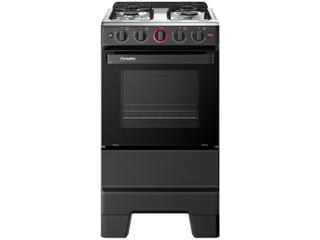 Fogão 4 Bocas Esmaltec Preto Ideal Super 4121