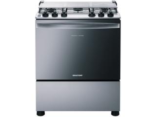 Fogão Brastemp 5 Bocas Cor Inox Com Botões Removíveis E Exclusivo Aro Protetor - BFS5NCR