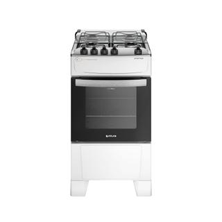 Fogão de Piso 4 Bocas Com Mesa Inox Automático Forno Limpa Fácil Atlas Atenas Bivolt