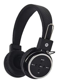Fone ouvido preto sem fio bluetooth celular micro sd fm p2