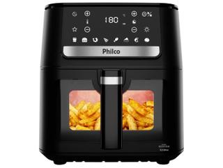 Fritadeira Air Fry Philco PAF95A, 1800W - 9,5 Litros, sem Óleo, Redstone, Preto/Inox