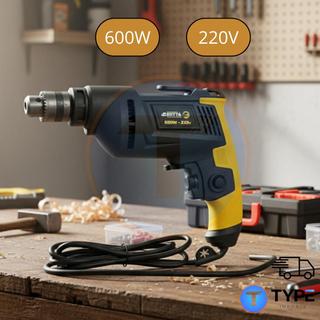 Furadeira e Parafusadeira Elétrica Profissional 600W 220V Mandril 10mm Velocidade Variável Reversível Impacto Hobby Oficina com Envio Imediato Full