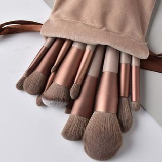 Kit de Pinceis 13 peças Maquiagem Pincel Make Blush Pó Contorno Sombra - generico