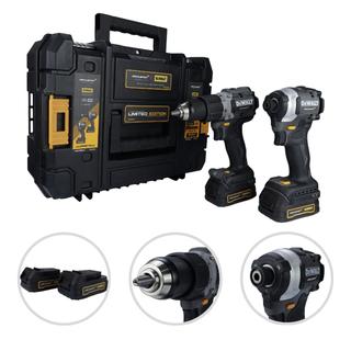 Kit Furadeira e Parafusadeira Impacto Brushless Dewalt McLaren 2 Baterias 20V Maleta Portátil 13mm