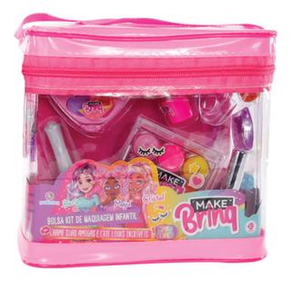 Maleta Bolsa Maquiagem Kit Make Sombra Gloss Brilho Batom - Polibrinq