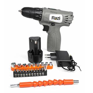 Parafusadeira e Furadeira á Bateria 12V Bivolt c/ 22 Acessórios Razi