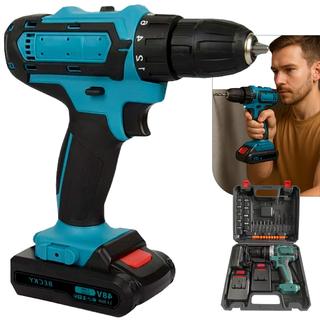 Parafusadeira Furadeira 48v 2 Baterias Bivolt Profissional 60Hz Sem Fio Completo Top