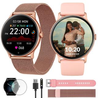 Relógio Inteligente Homen Mulher Smartwatch Com 3 Pulseiras - 01Smart