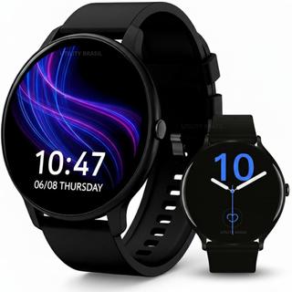 Relógio Smartwatch Redondo Preto Bluetooth À Prova dÁgua Masculino Esportivo Compatível com Samsung Android iOS e Xiaomi 2026 - SMARTREDONDO