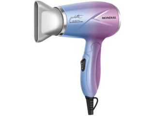 Secador de Cabelo Mondial Dobrável Tourmaline Azul e Rosa 1200W 2 Velocidades by Juliette Qu4tro Elementos