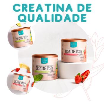 Imagem de 100% Creatina Sabor Morango 210g Nutrify Pura Monohidratada Ganho Massa Em Pó Essential Pro Force Força