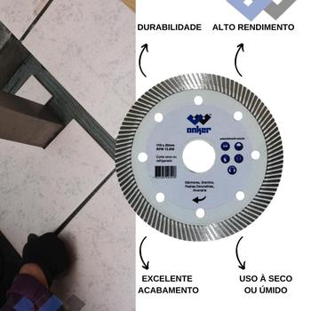 Imagem de 2 Disco Diamantado 105mm Turbo Ultra Fino Corte Porcelanato