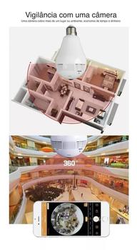 Imagem de 360 Hd Seguro: Câmera Segurança Lampada Panoramica 360 Wi-Fi