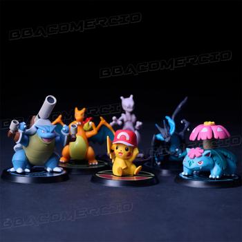 Imagem de 6 Bonecos Pokemon Pikachu Bulbasaur Action Figures Coleção