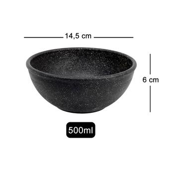 Imagem de 8un TIGELA 500ml BOWL CUMBUCA VASILHA SOPA CALDO PRETO