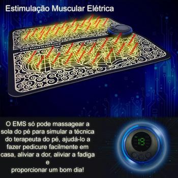 Imagem de Acalme-se: Kit Tapete e Mini Massageador Borboleta EMS para Dor Muscular nos Pés